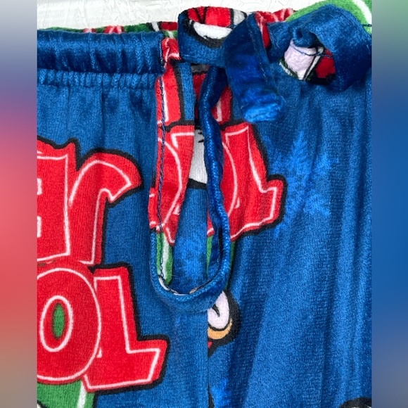 Tom & Jerry Fleece Pajama Pants Blue Cartoon Lounge Christmas Holiday Size XLG - Picture 5 of 6